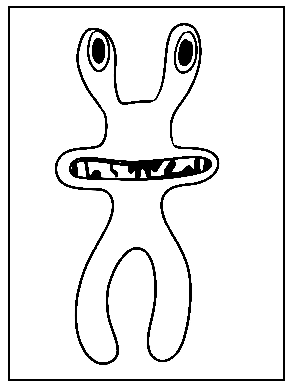 Pink from Rainbow Friends Coloring Page