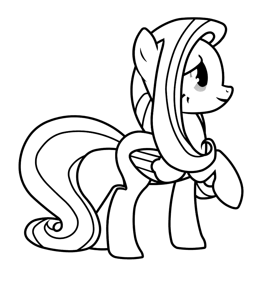 Pony Fluttershy Coloring Pages