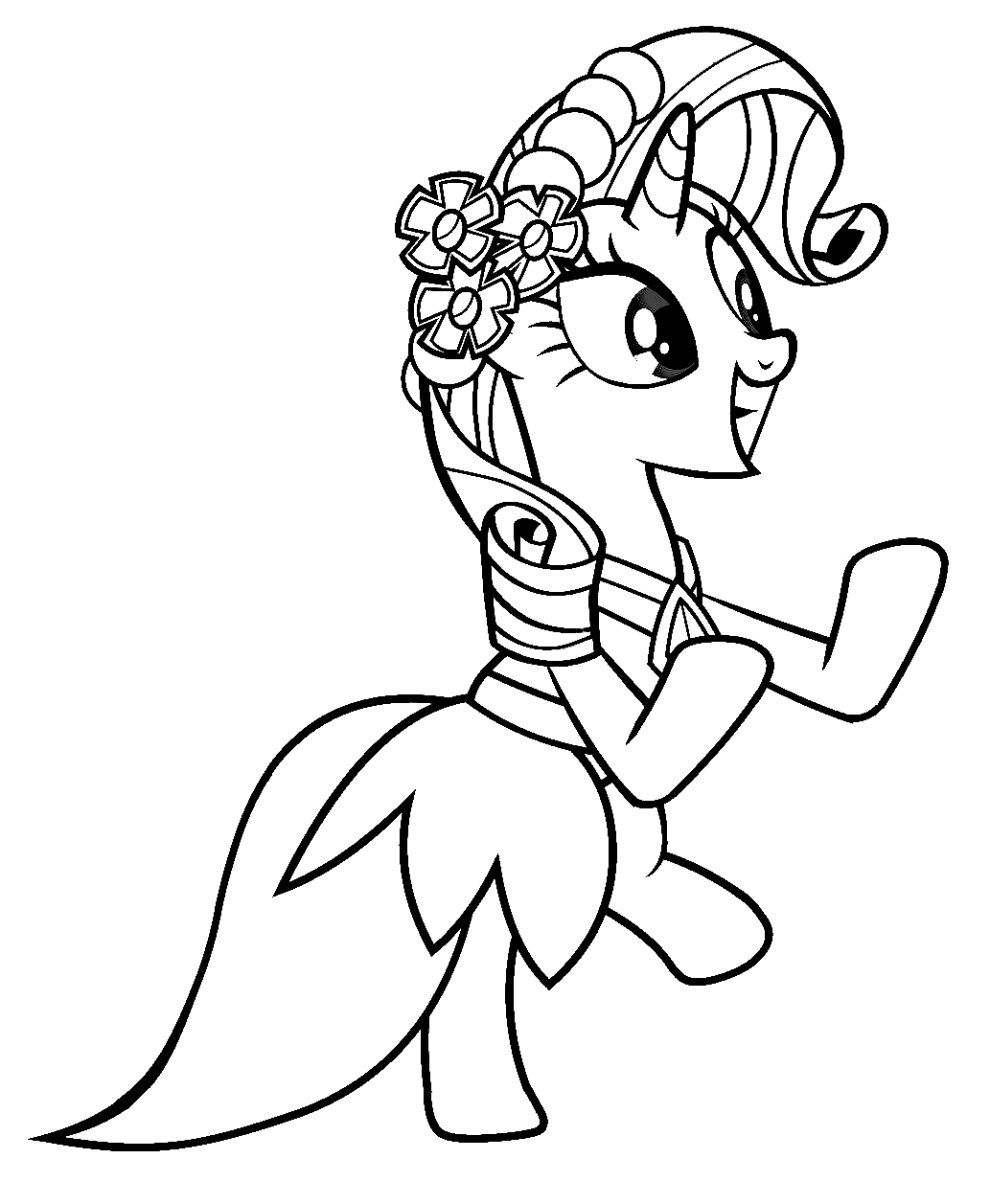 Pony Rarity My Little Pony Coloring Page