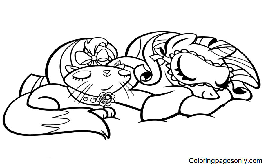 Pony Rarity and Opal Coloring Pages