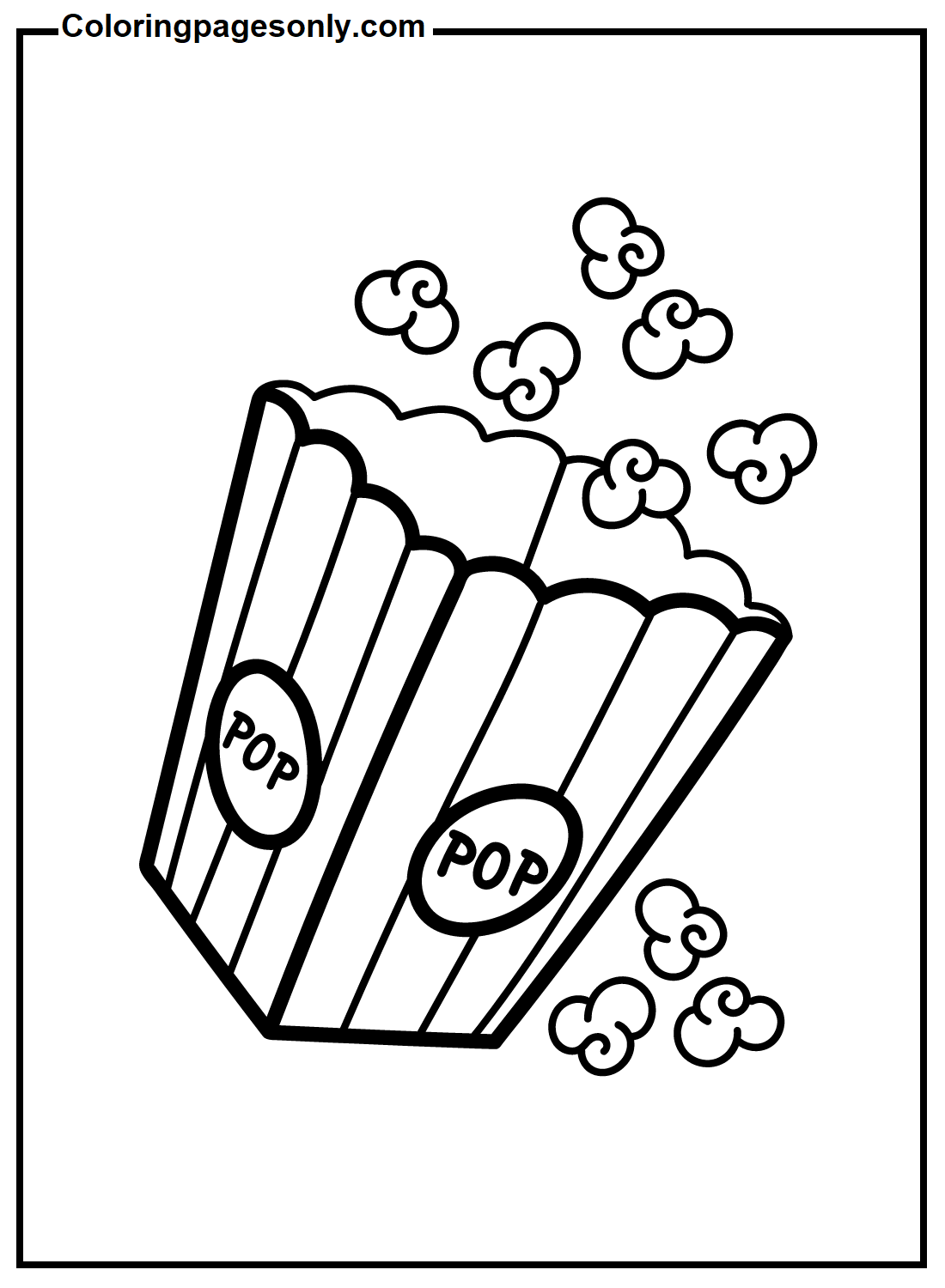 Popcorn For Kids Coloring Pages
