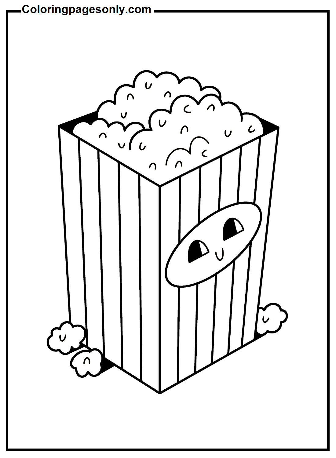 Popcorn Picture Coloring Pages