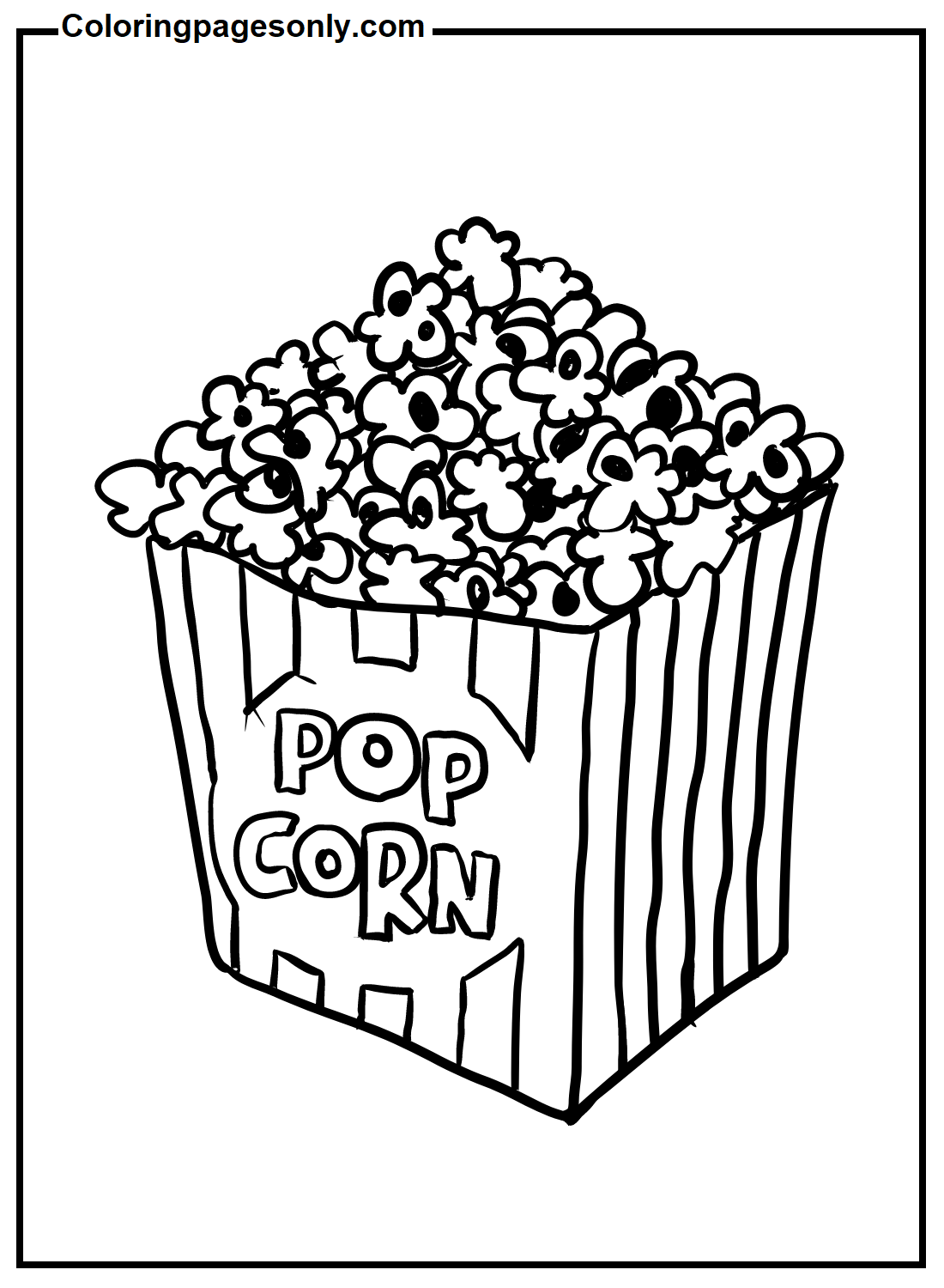 Popcorn To Print Coloring Pages