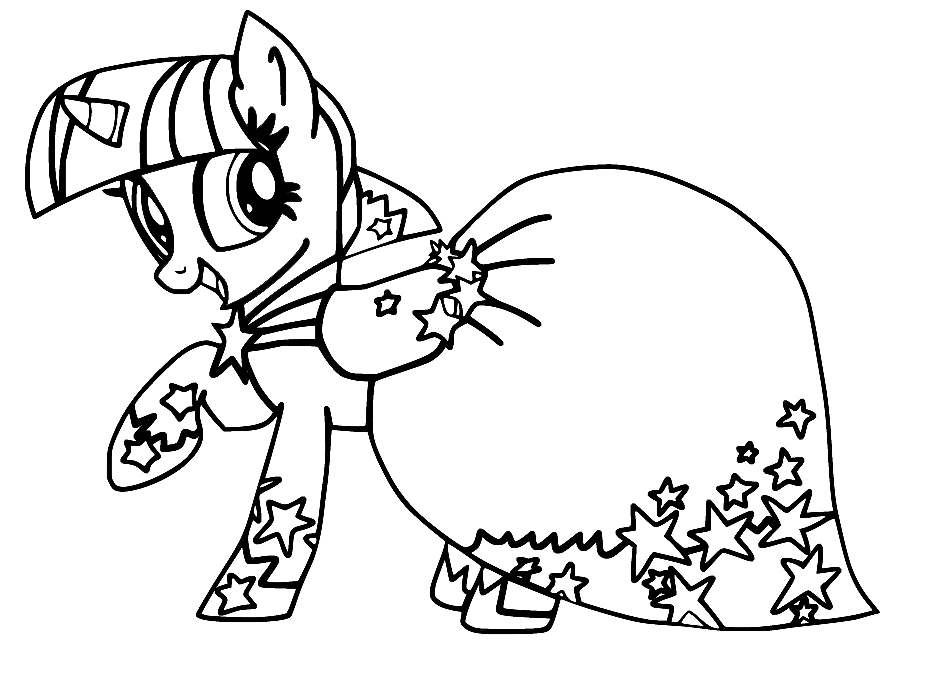 Pretty Twilight Sparkle Coloring Pages