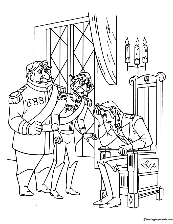 Prince Hans And Duke Of Weselton Coloring Page