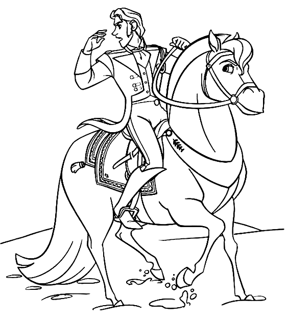 Prince Hans And Sitron Coloring Page