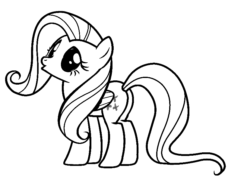 Printable Fluttershy MLP Coloring Page
