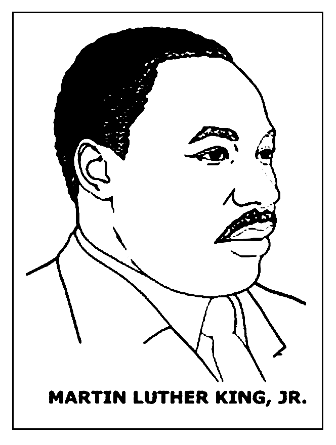 Afdrukbare Martin Luther King Jr van Martin Luther King Jr