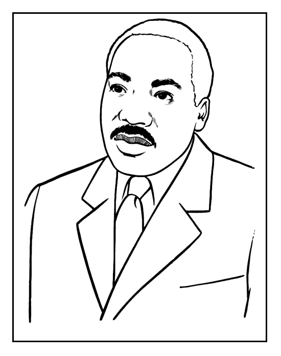 Printable Martin Luther King Coloring Page