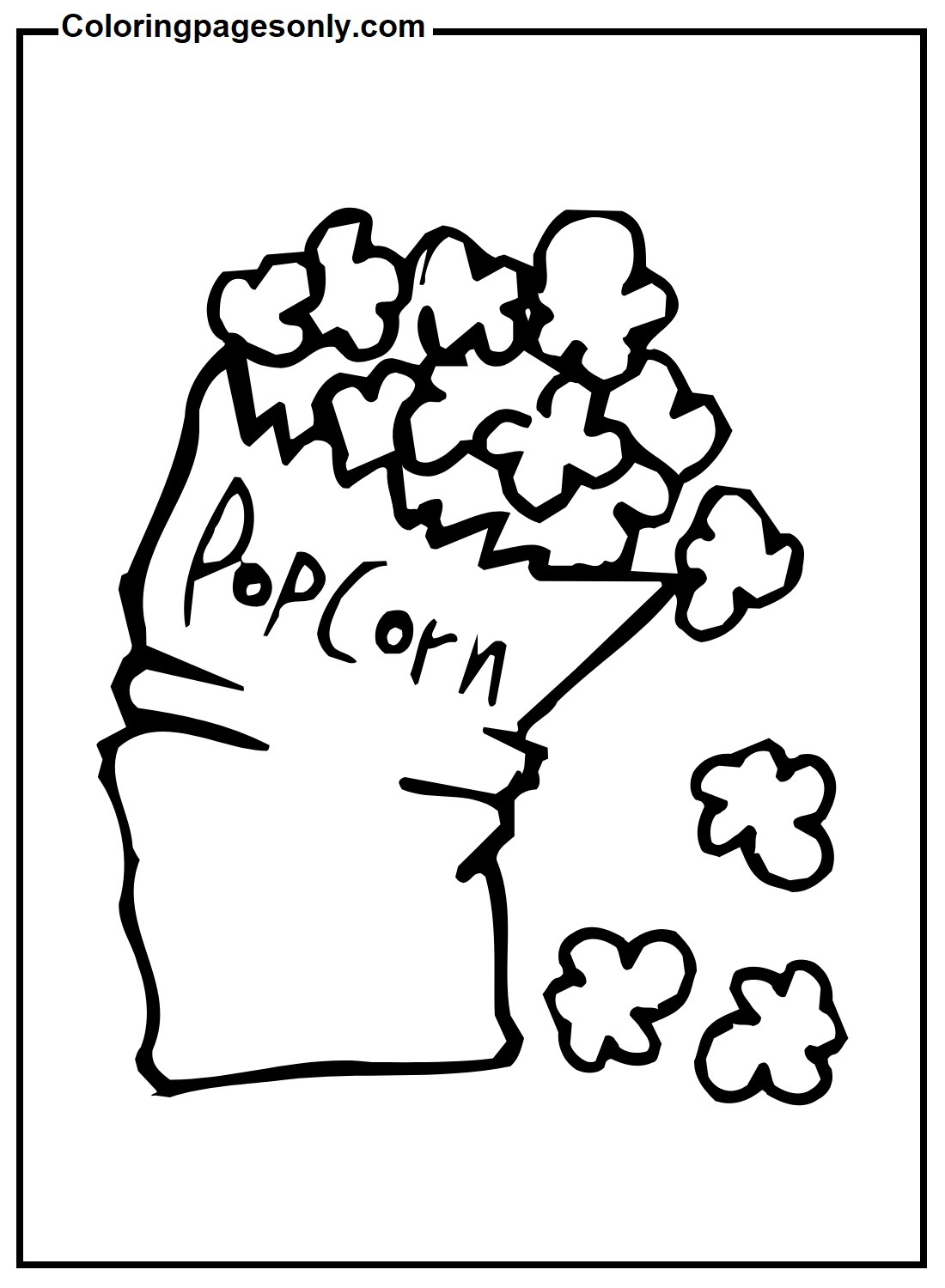 Printable Popcorn Coloring Pages