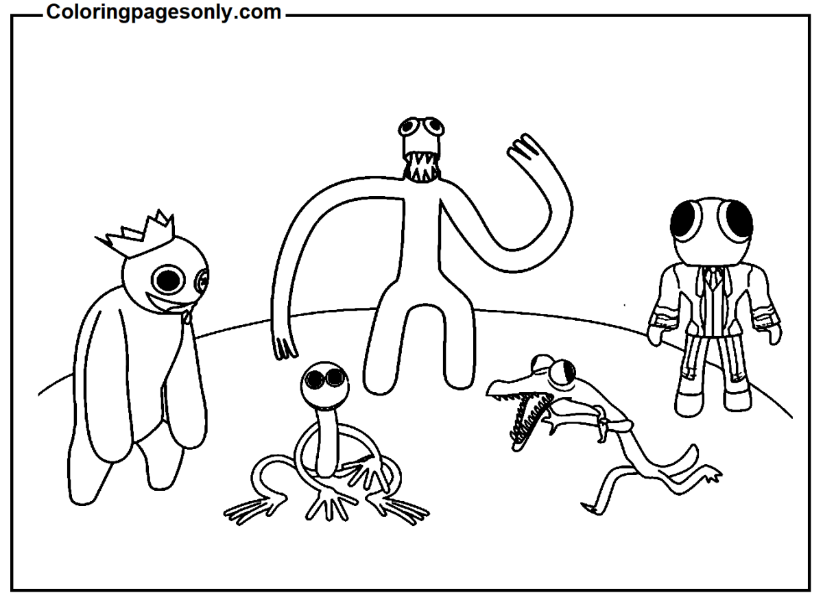 30+ Green Rainbow Friends Coloring Pages - Free Printable PDF, JPG, PNG