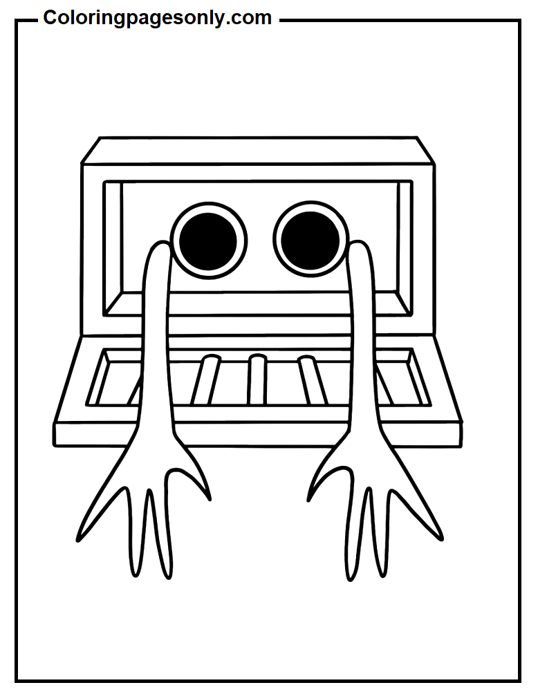 Purple in the Vent from Rainbow Friends Coloring Pages - Purple Rainbow