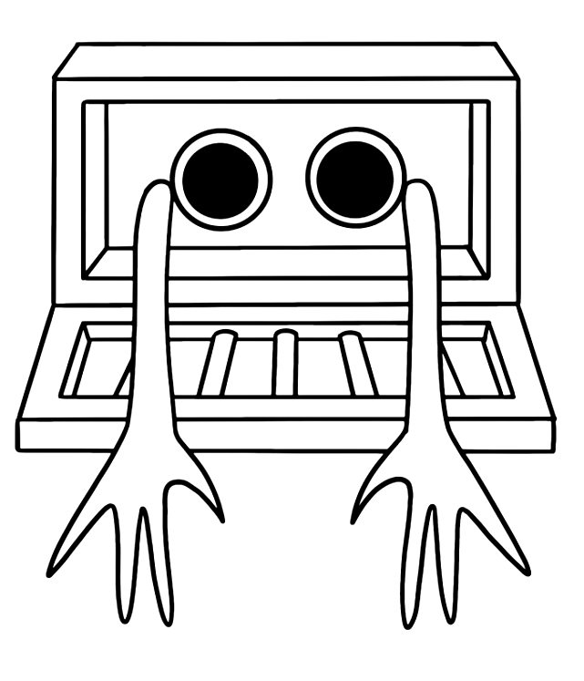 Purple in the Vent from Rainbow Friends Coloring Page