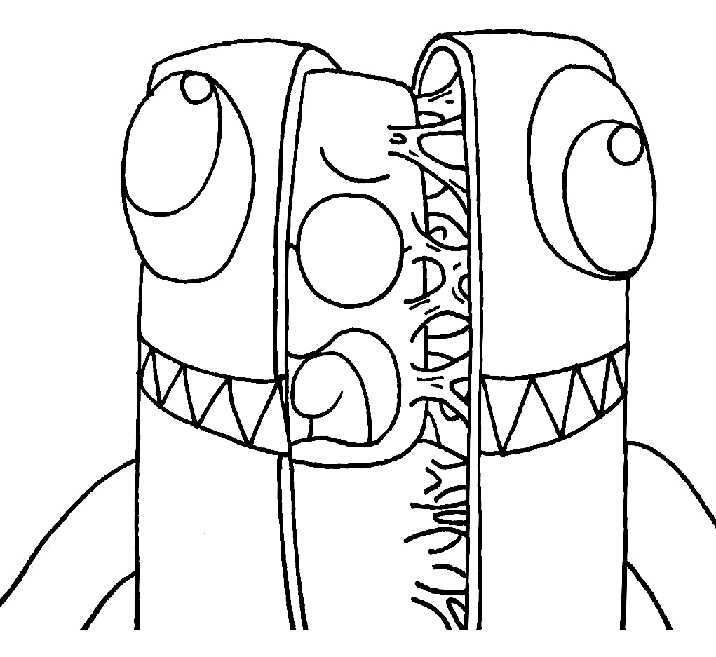 Rainbow Friends Green Roblox Coloring Page