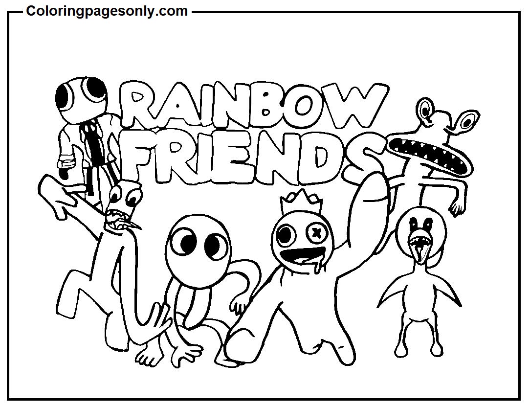 Картинка Радужные друзья из Purple Rainbow Friends