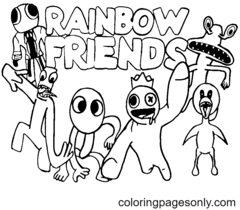 Rainbow Friends Coloring Pages - Coloring Pages For Kids And Adults