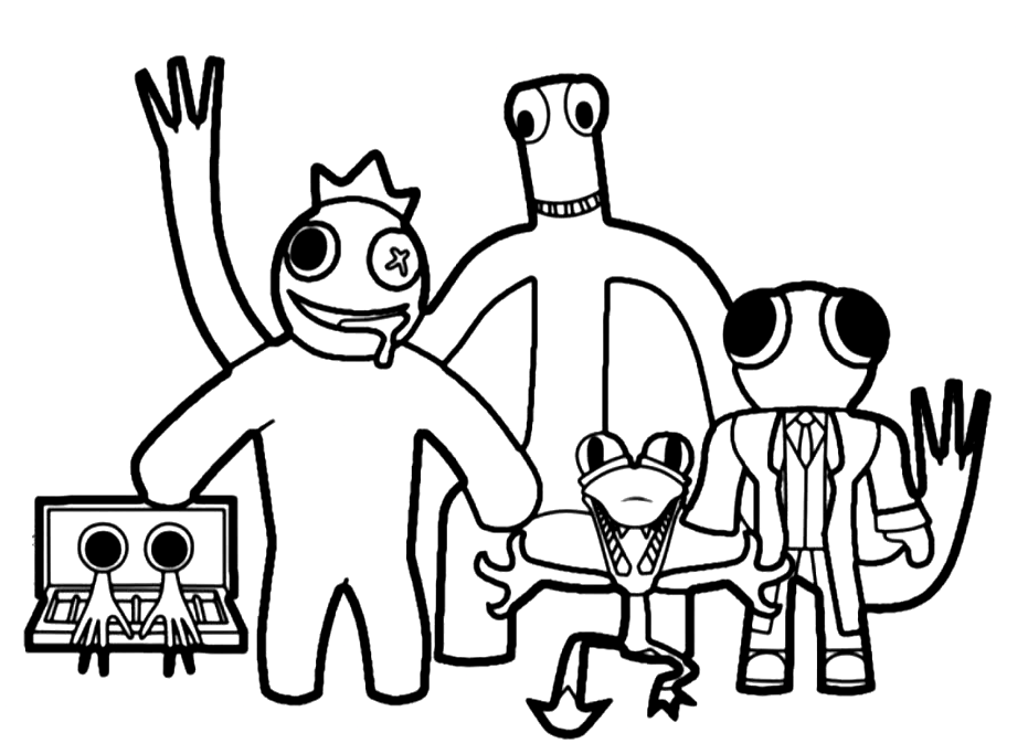 Rainbow Friends Coloring Page