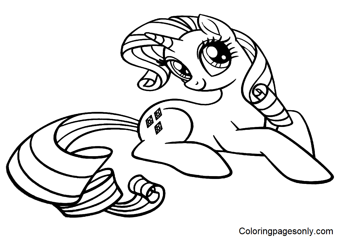 Rarity MLP for Kids Coloring Page