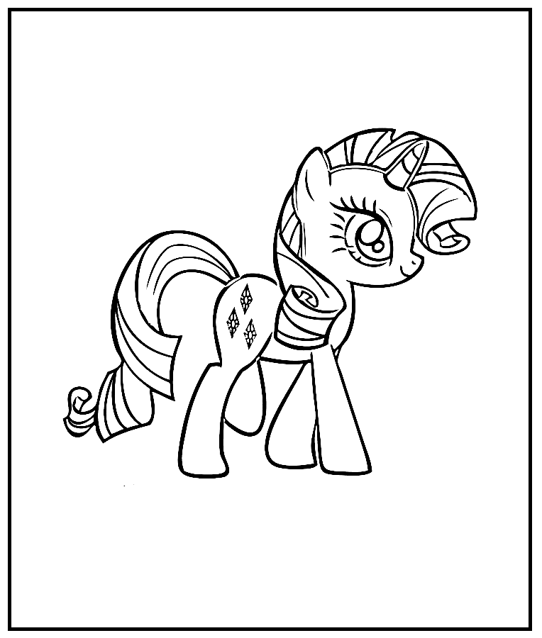 Rarity MLP Coloring Page