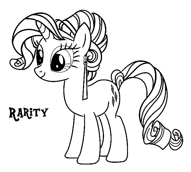 Rarity in My Little Pony Coloring Pages