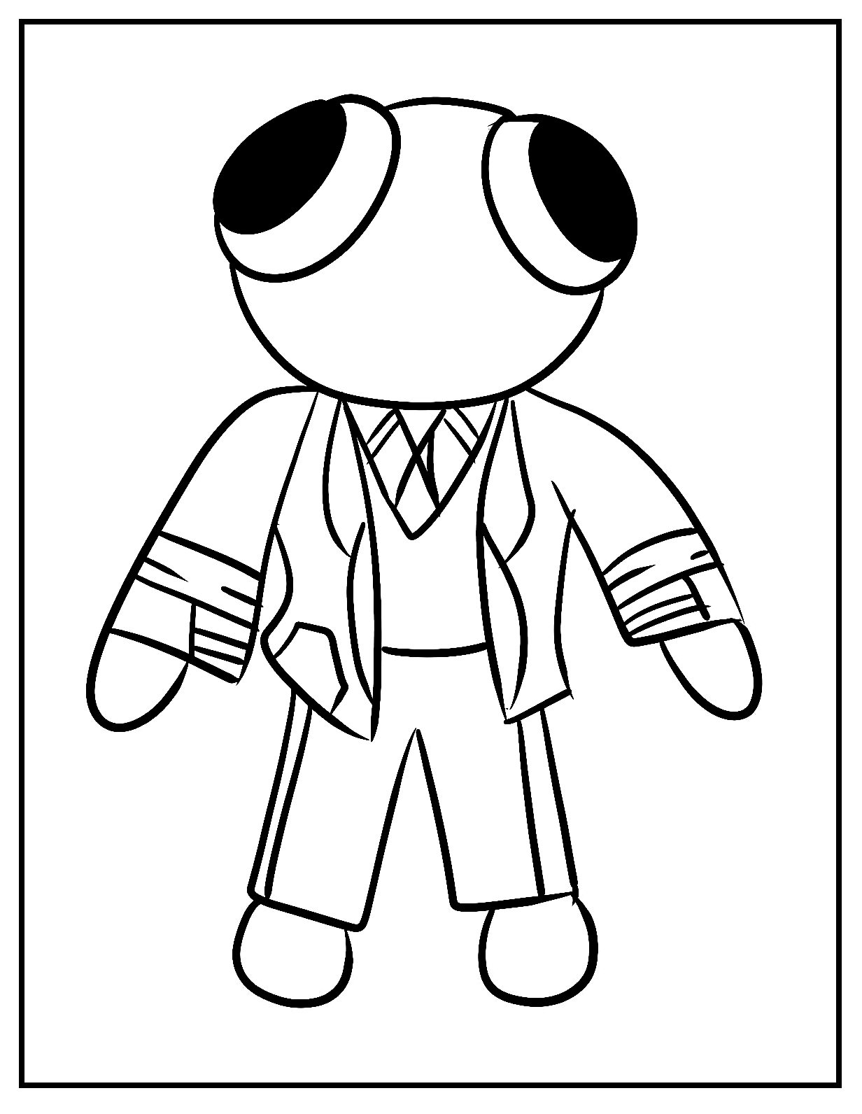 Rot von Rainbow Friends Coloring Page