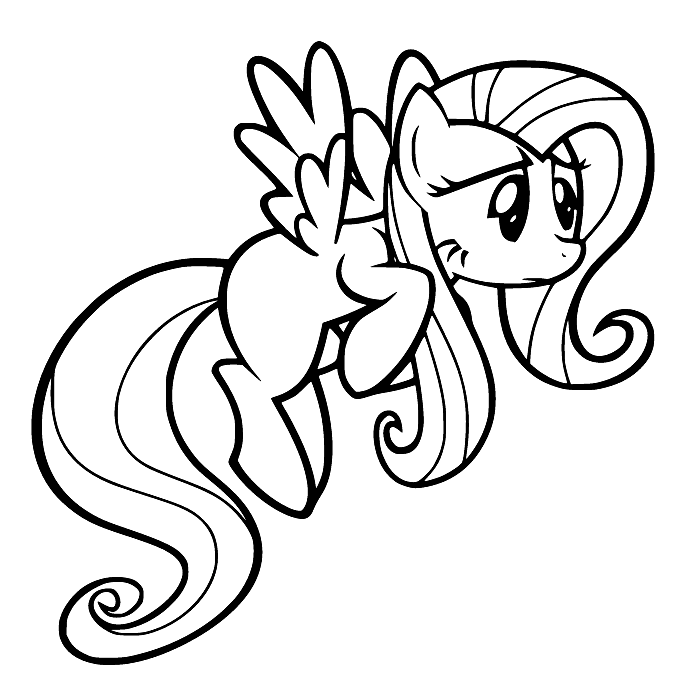 Sad Fluttershy Coloring Page