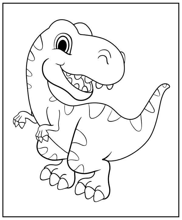 T-Rex Sheets Coloring Pages