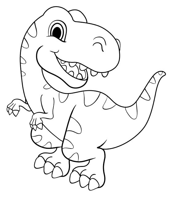 T-Rex Sheets Coloring Pages