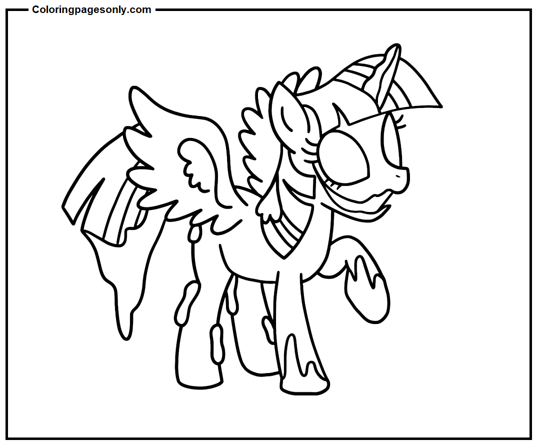 Twilight Sparkle FNF Coloring Page