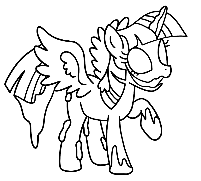 Twilight Sparkle FNF Coloring Pages