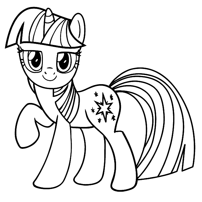 Pagina da colorare di Twilight Sparkle My Little Pony