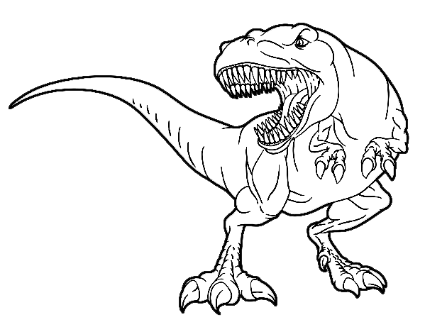 Tyrannosaurus Rex Dinosaur Coloring Pages