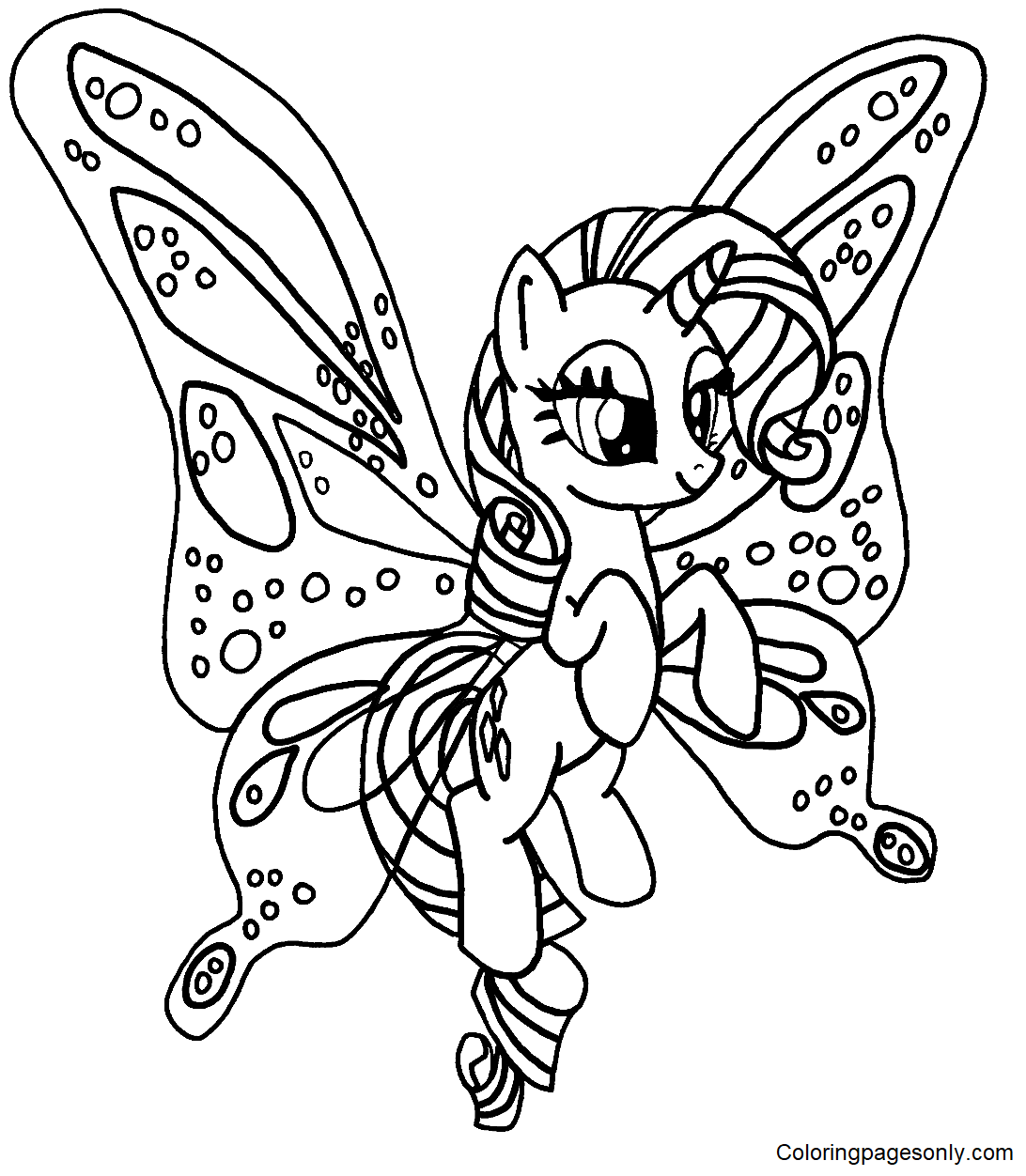 Unicorn Rarity Pony Coloring Pages