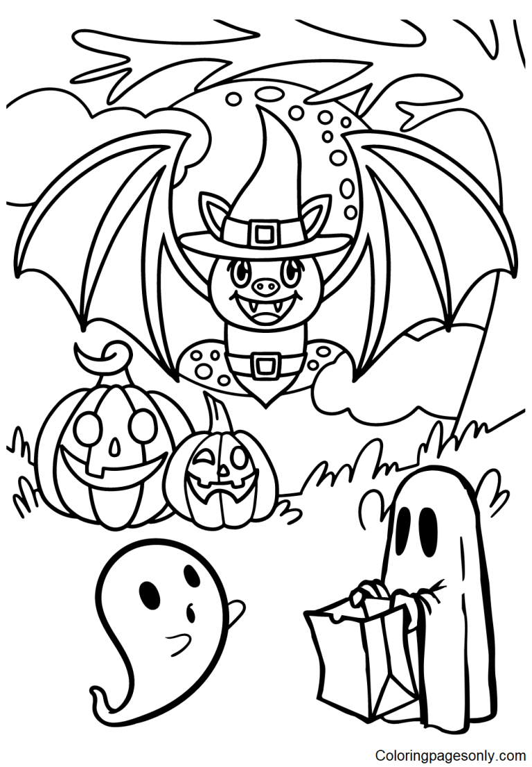 Bat Coloring Pages - Coloring Pages For Kids And Adults