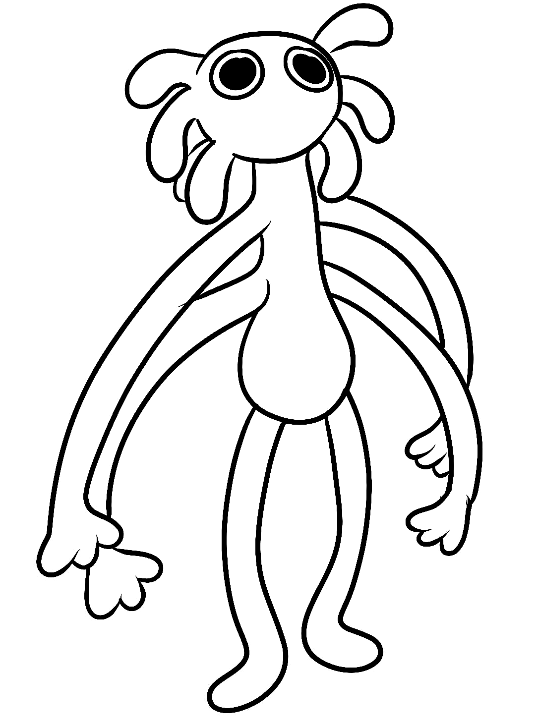 Yellow Spider from Rainbow Friends Coloring Pages