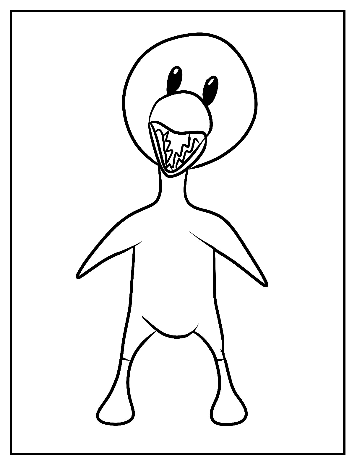 Yellow from Rainbow Friends Coloring Pages Yellow Rainbow Friends