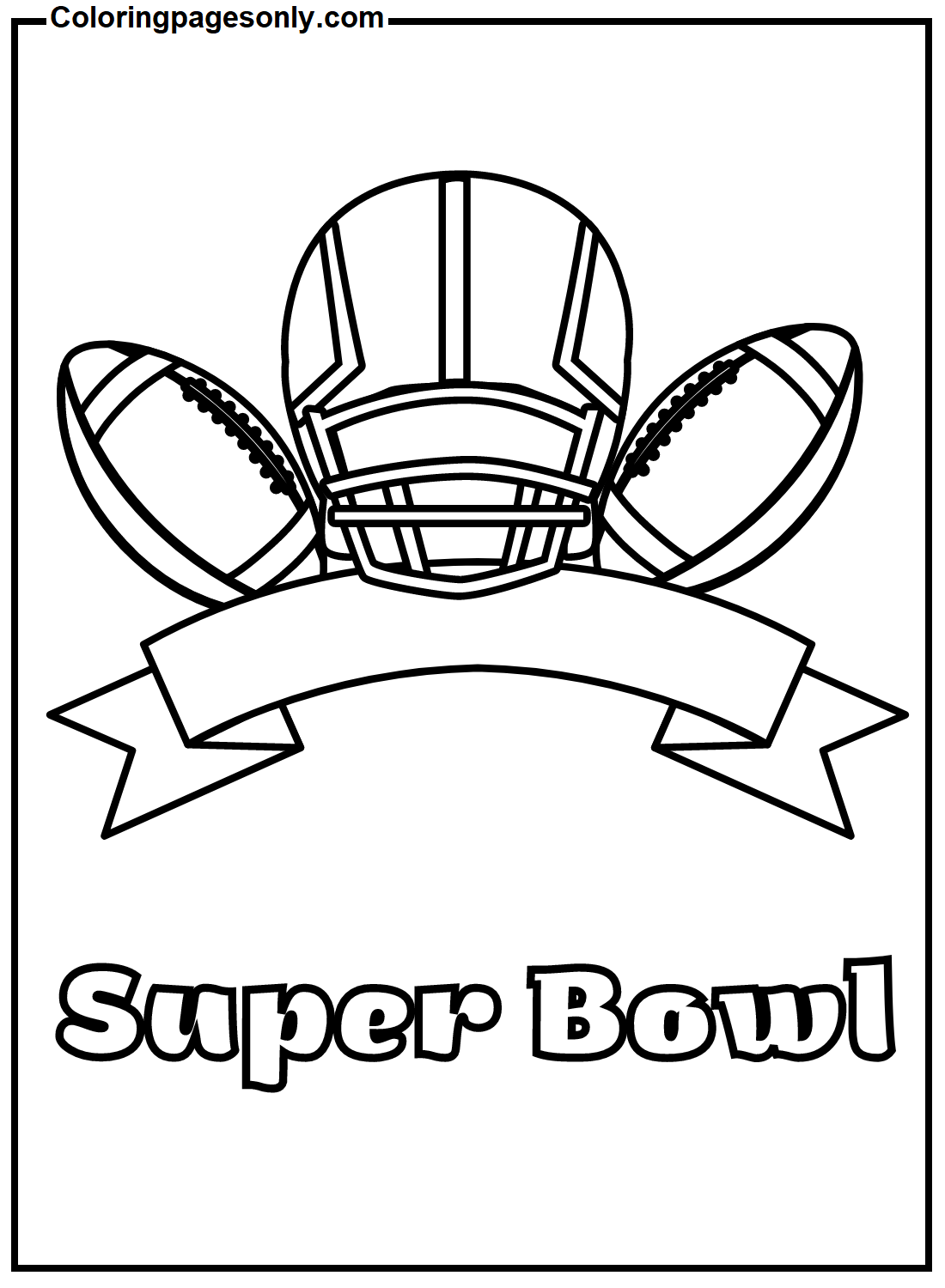 56th Super Bowl Image Coloring Page Free Printable Coloring Pages