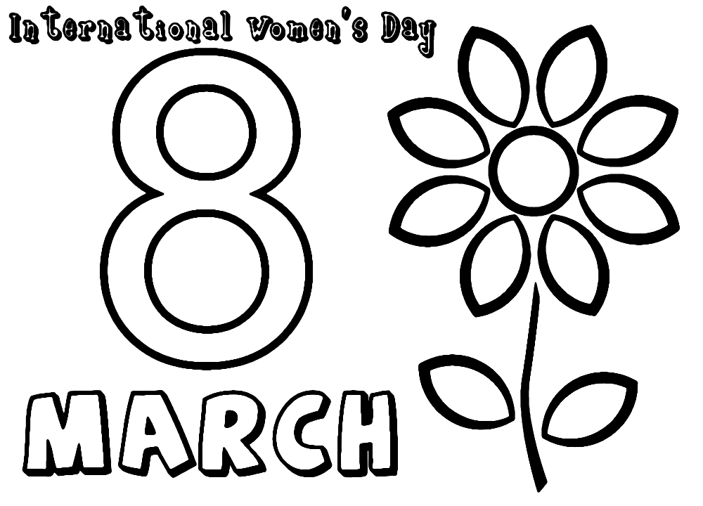 8th March International Womens Day Coloring Pages