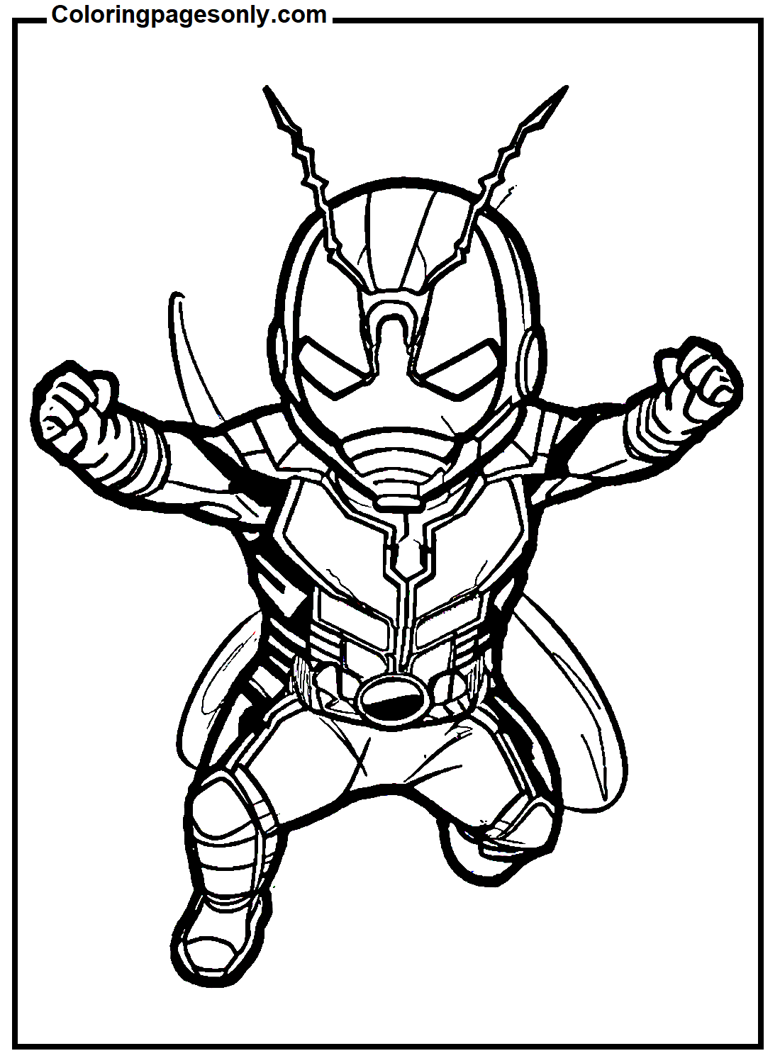 Adorable Ant Man Coloring Page