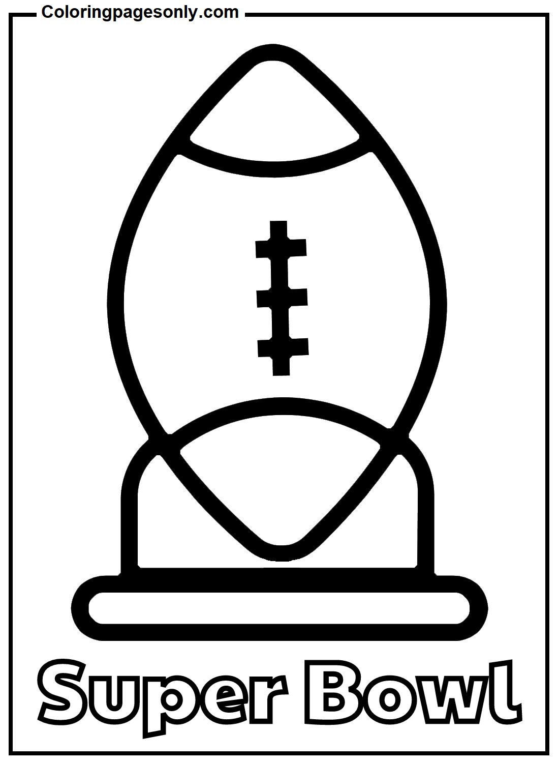 American Football Ball Coloring Page