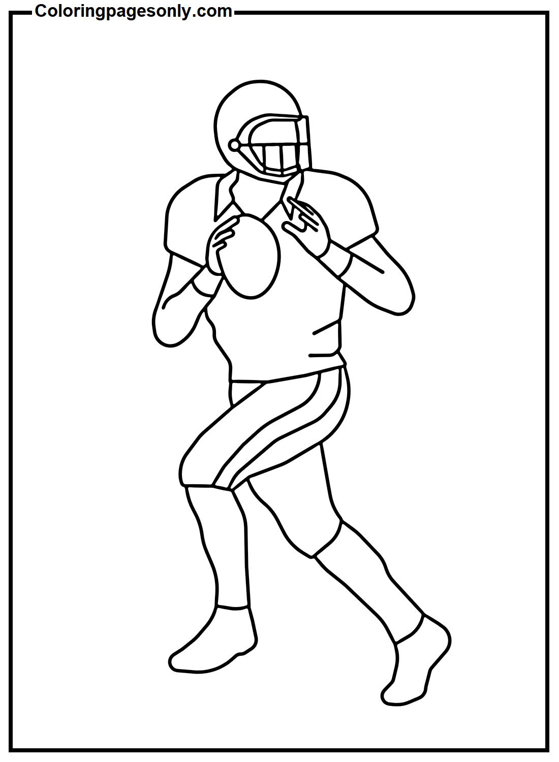 American Football Player Coloring Page
