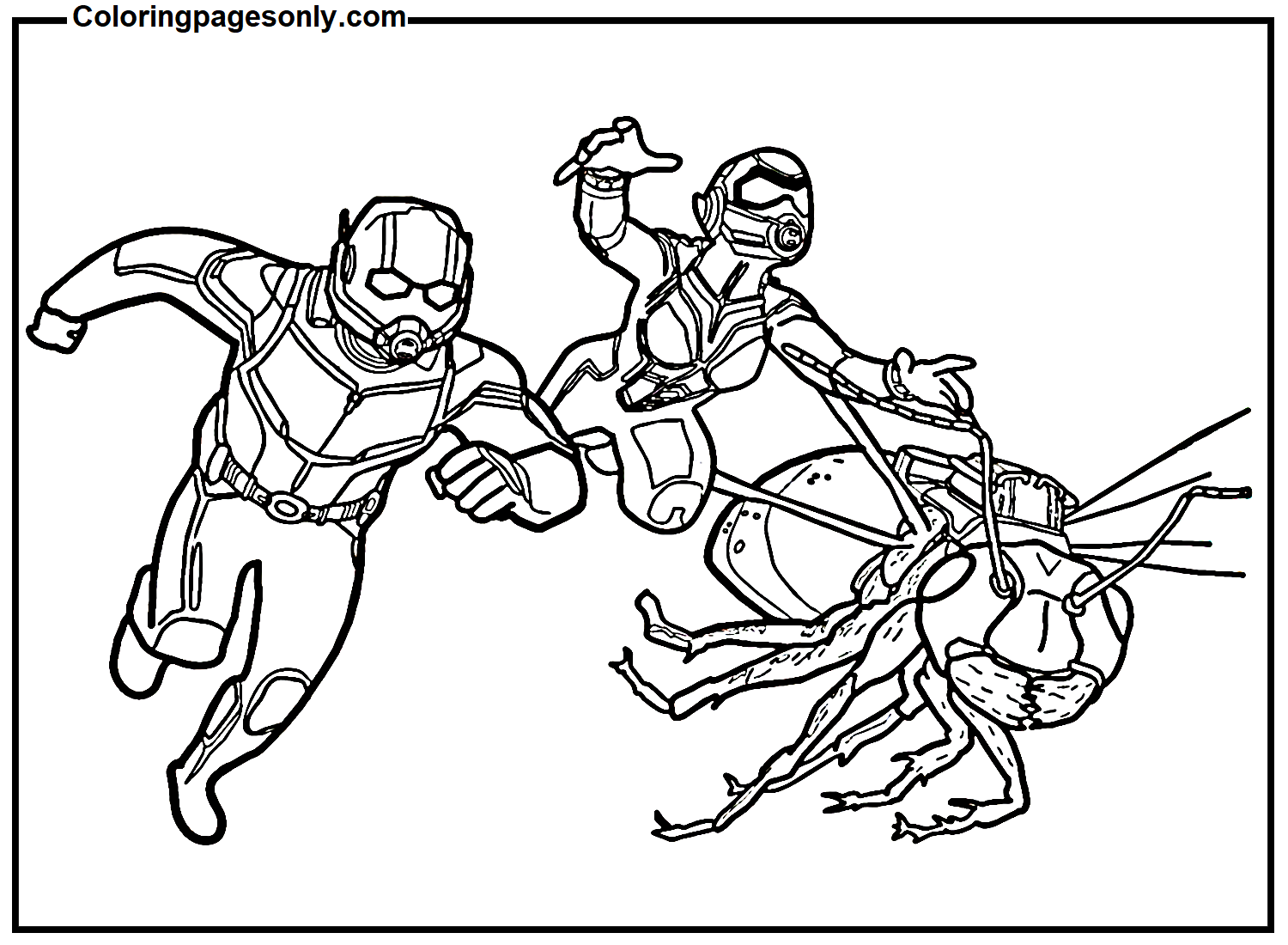 Super-heróis Homem-Formiga e Vespa de Homem-Formiga