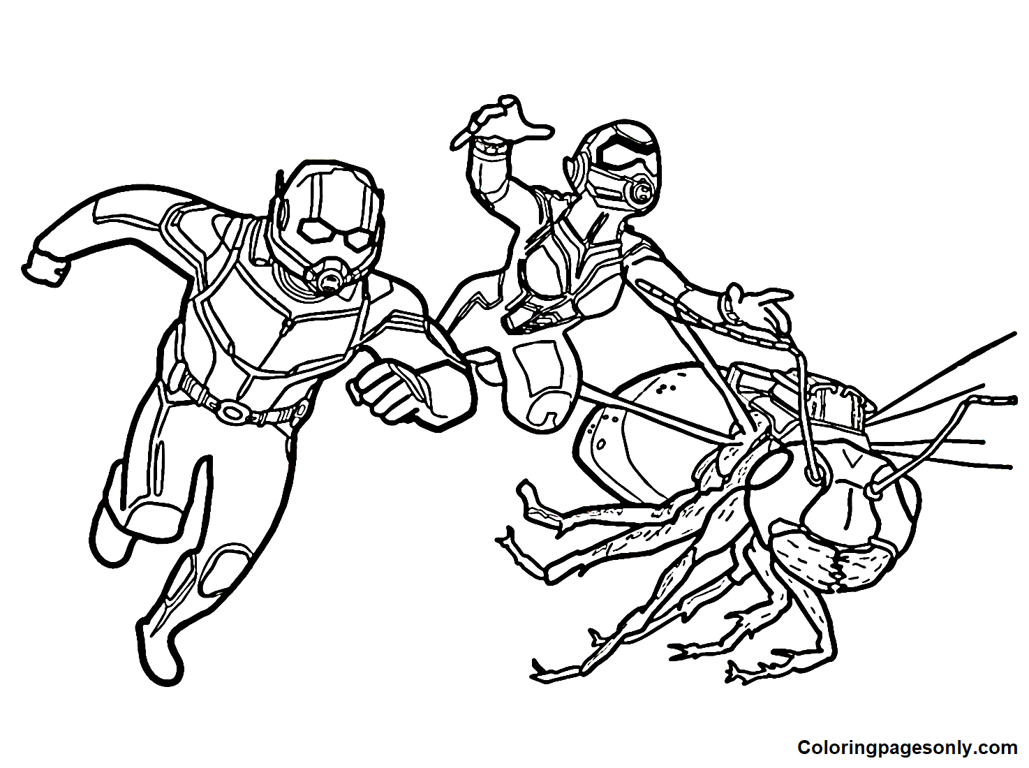 Ant-Man and The Wasp Superheroes Coloring Pages