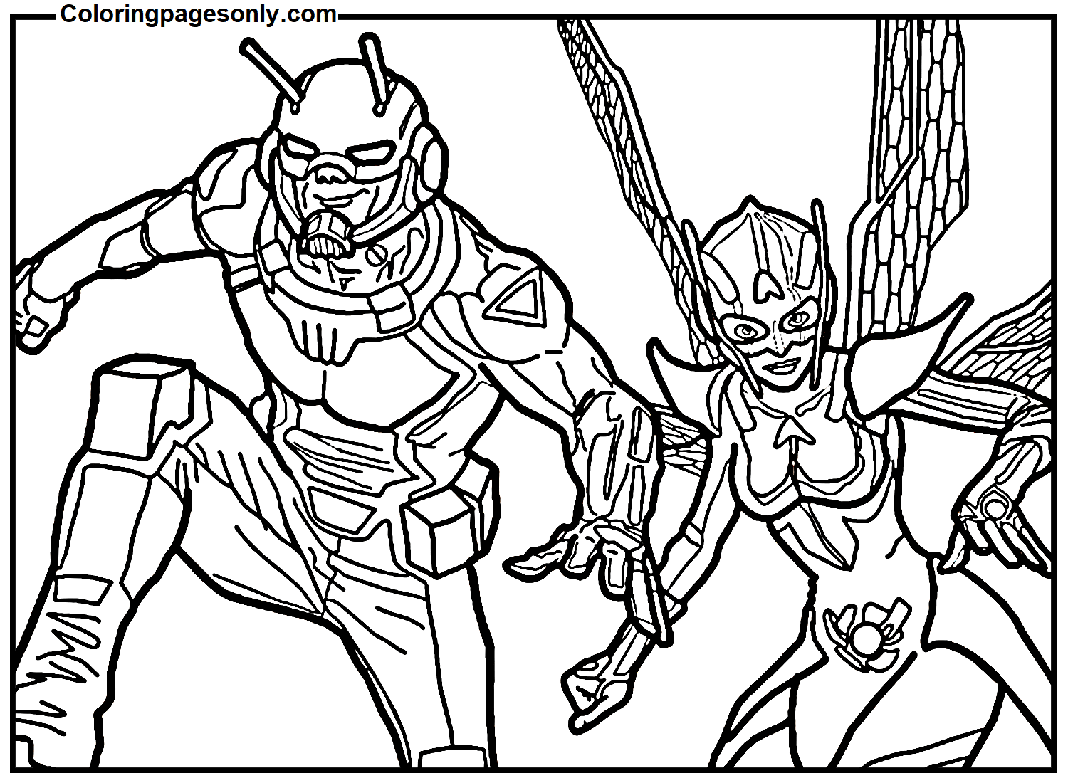 Ant-Man And Wasp Coloring Pages