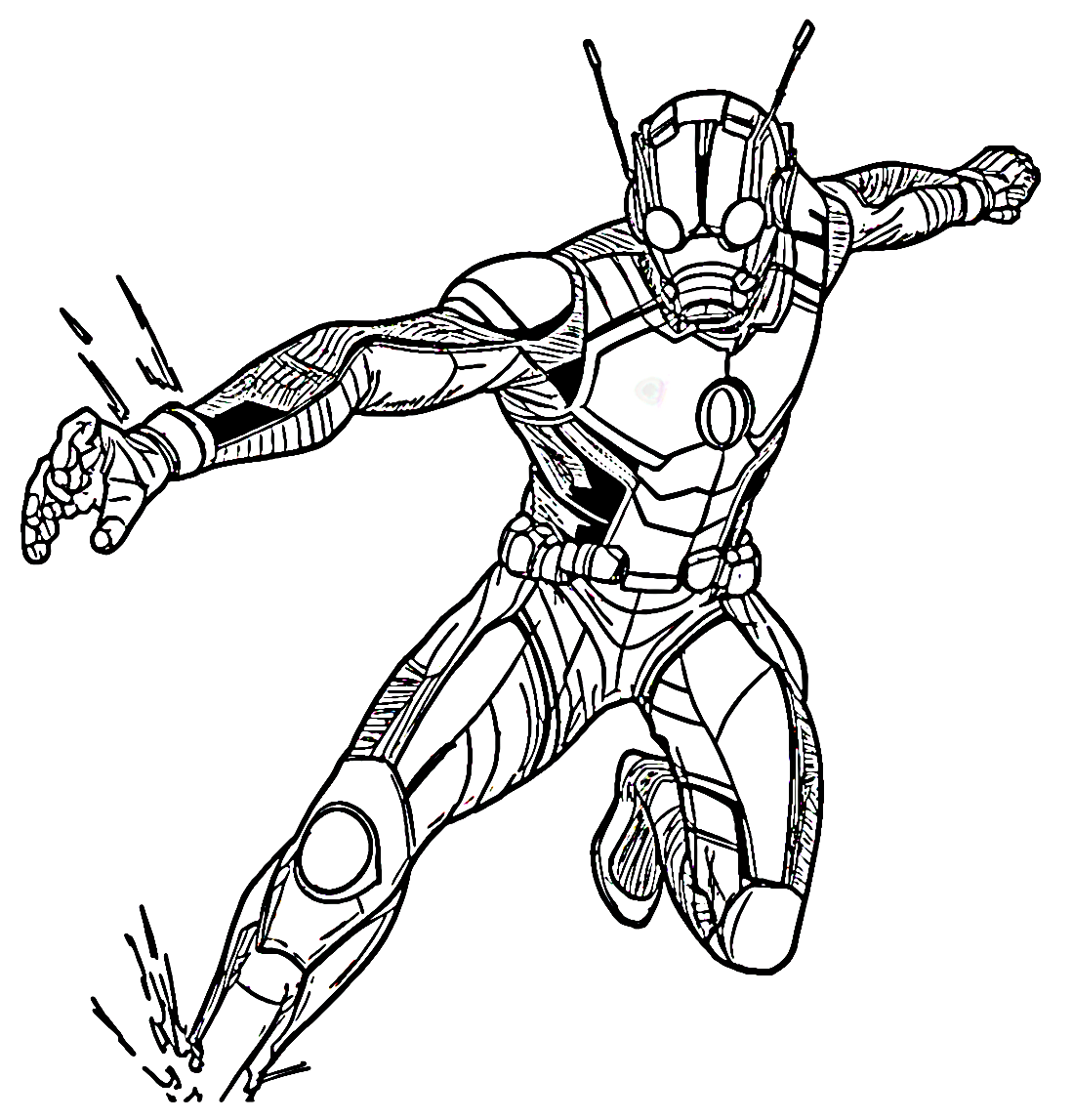 Ant-Man combat Coloring Pages