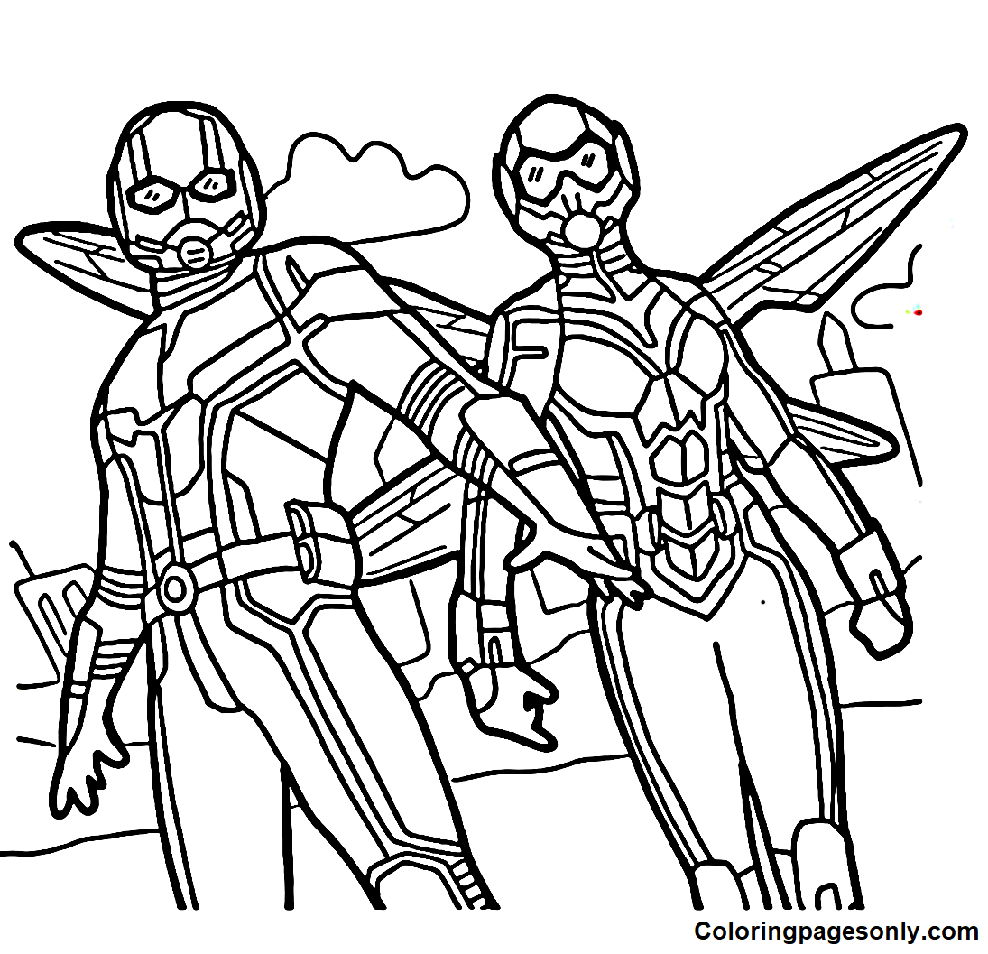 Ant-Man with Wasp Coloring Pages