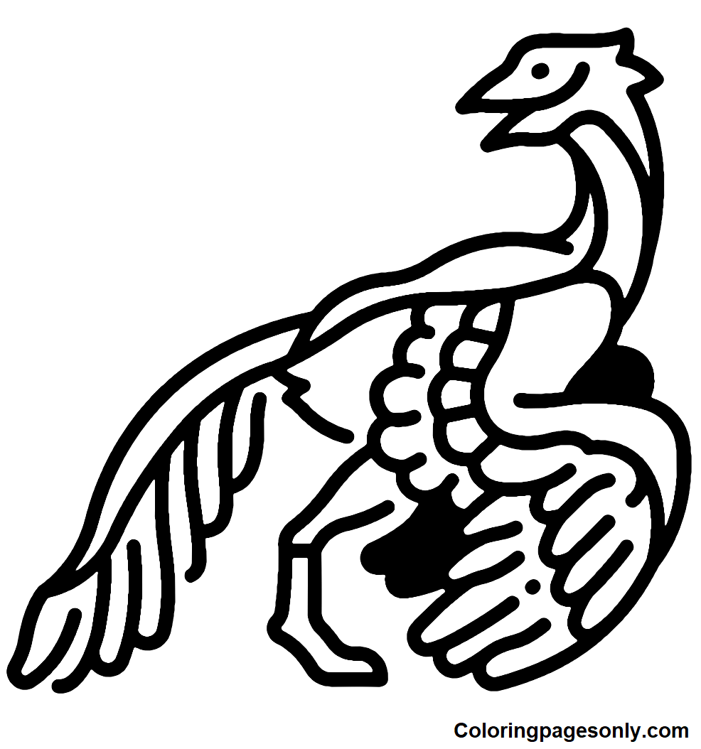 Archaeopteryx to Print Coloring Page