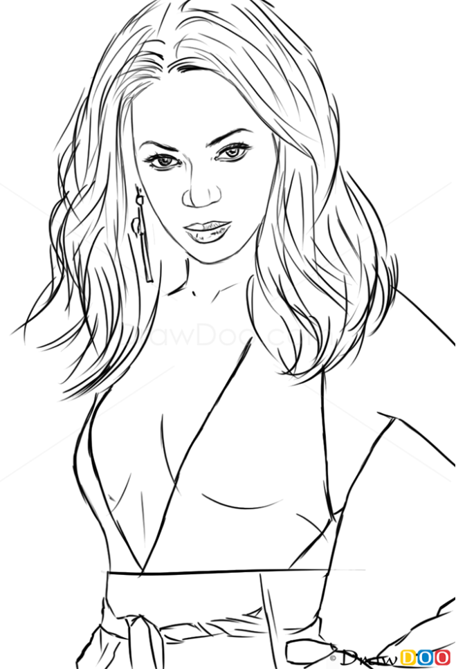 Beautiful Beyonce Coloring Pages