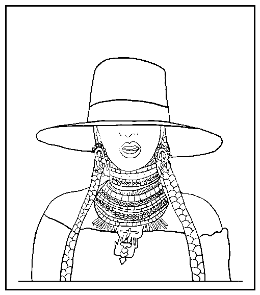 coloring pages of beyonce