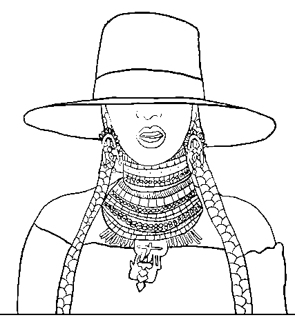 Beyonce Image Coloring Pages